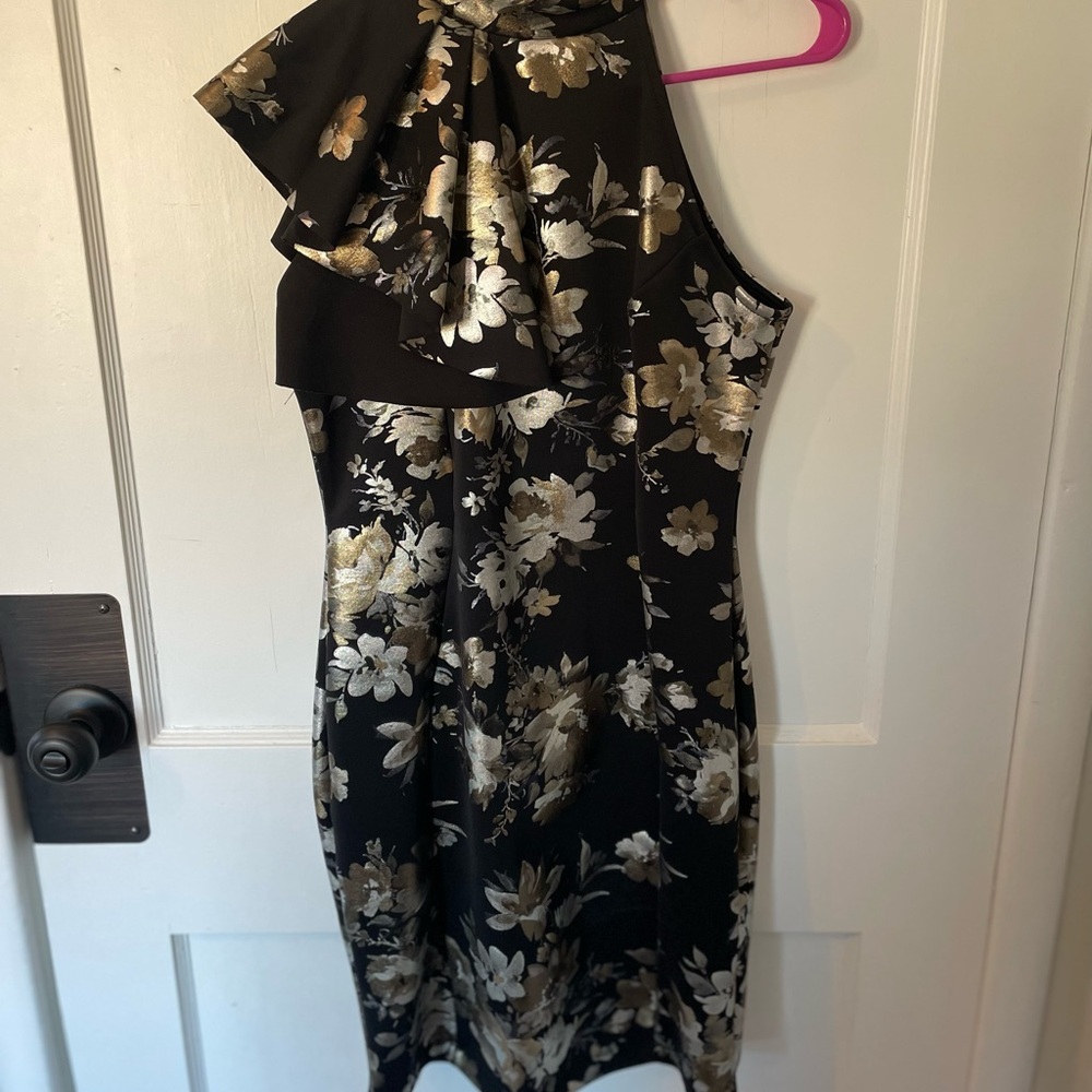 Ruffle shoulder Dress - size Large -Brand New